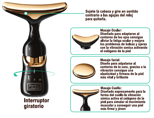 Massajador Facial 3 em 1