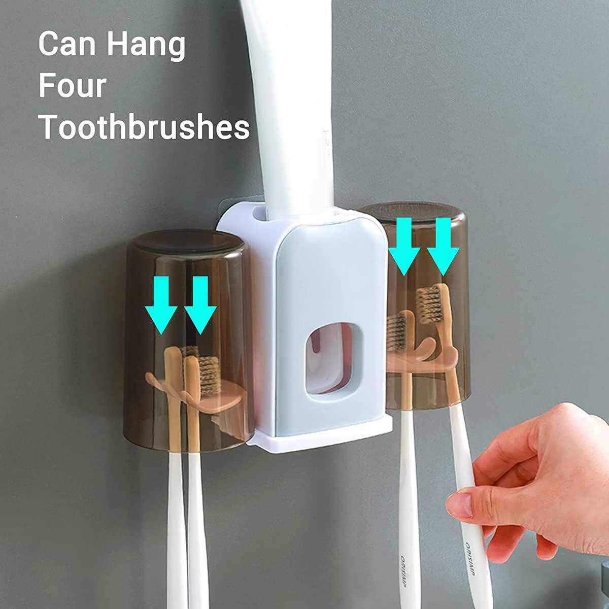 Suporte para Escovas de Dentes com Dispensador Automático de Pasta