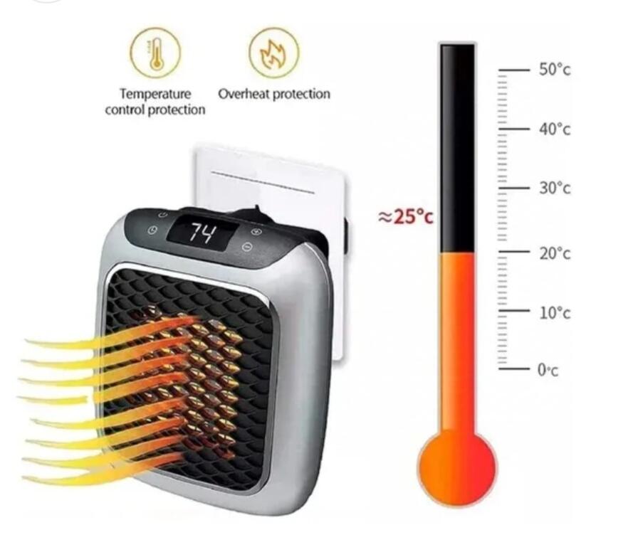 Aquecedor Portátil 800W – Calor Instantâneo e Compacto