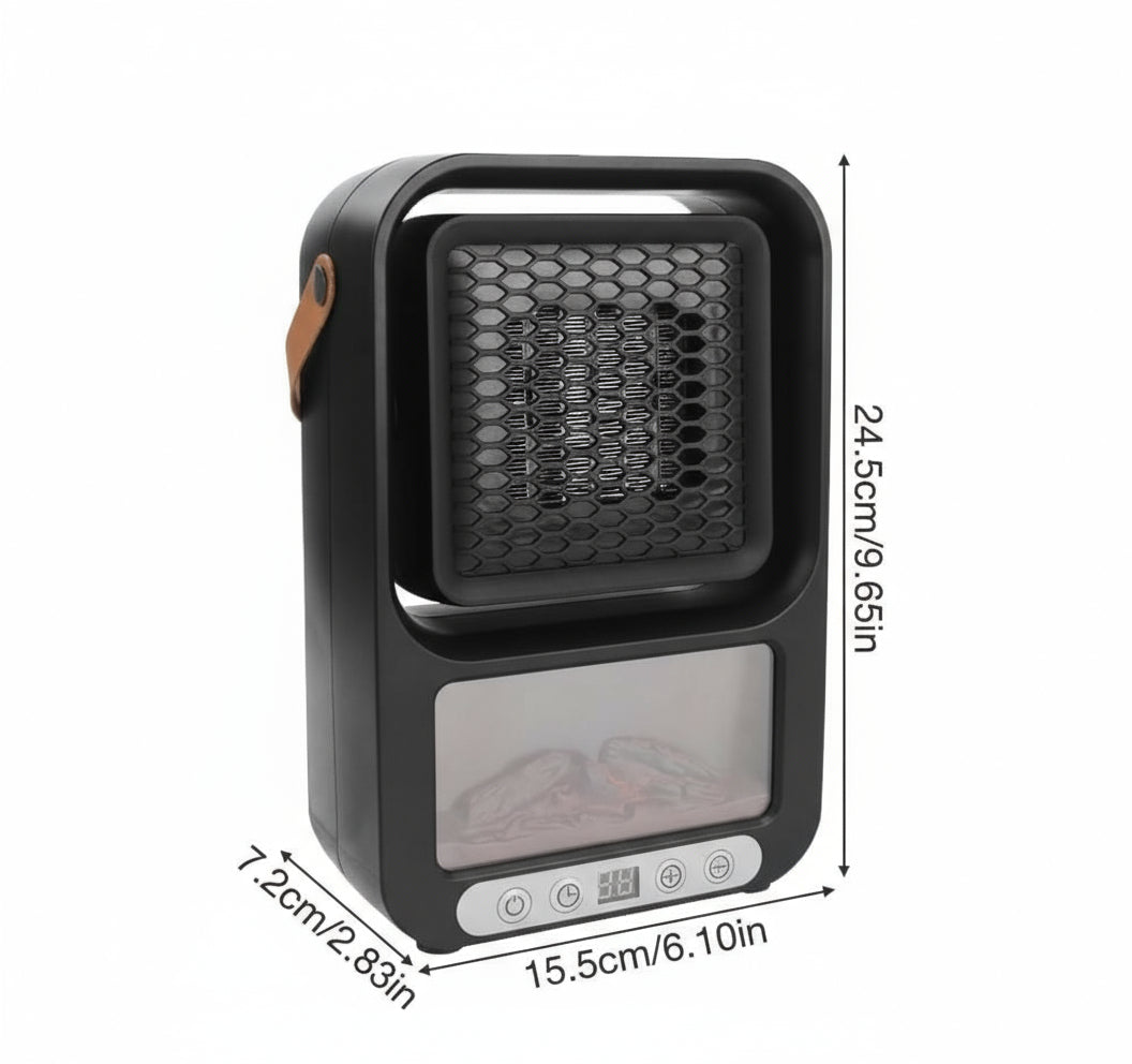 Mini Aquecedor Elétrico Portátil com Comando – Calor Rápido e Seguro