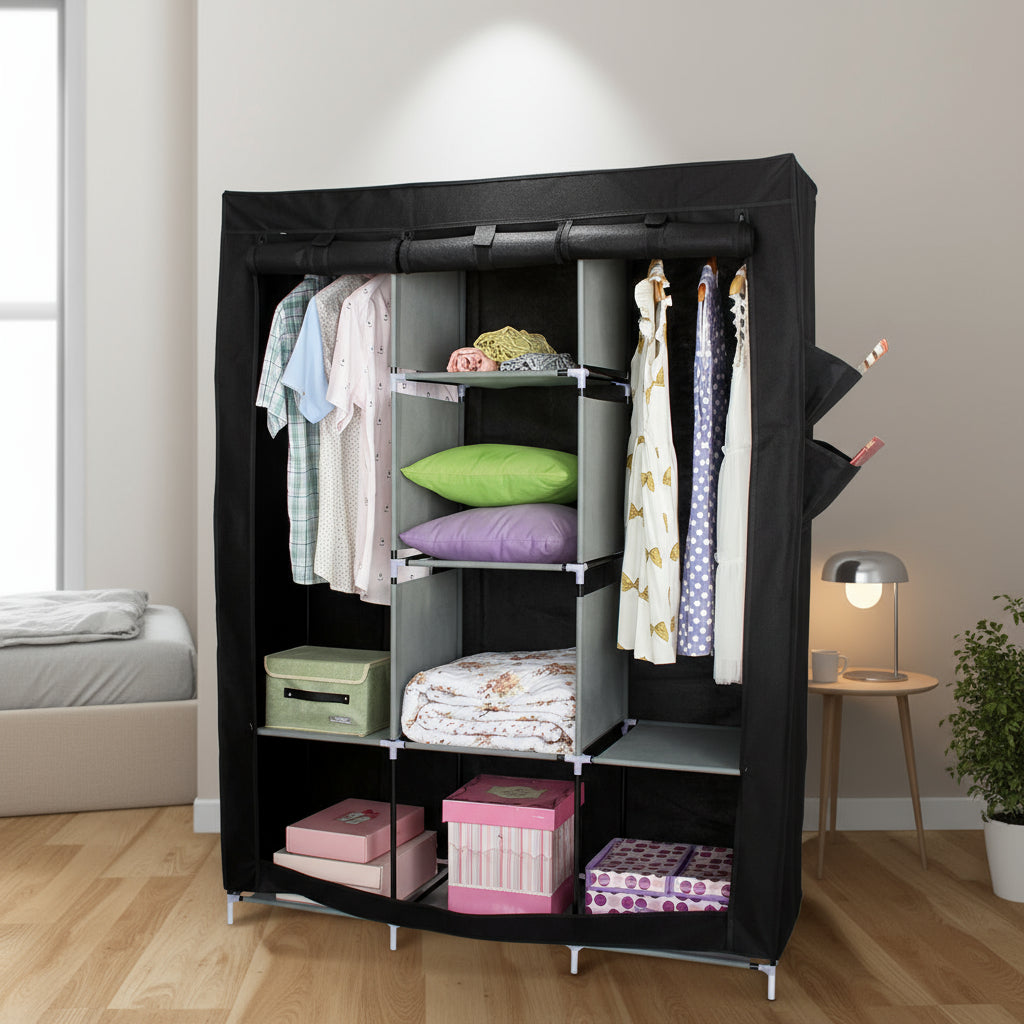 Roupeiro de Tecido 12 Compartimentos – Organização Inteligente