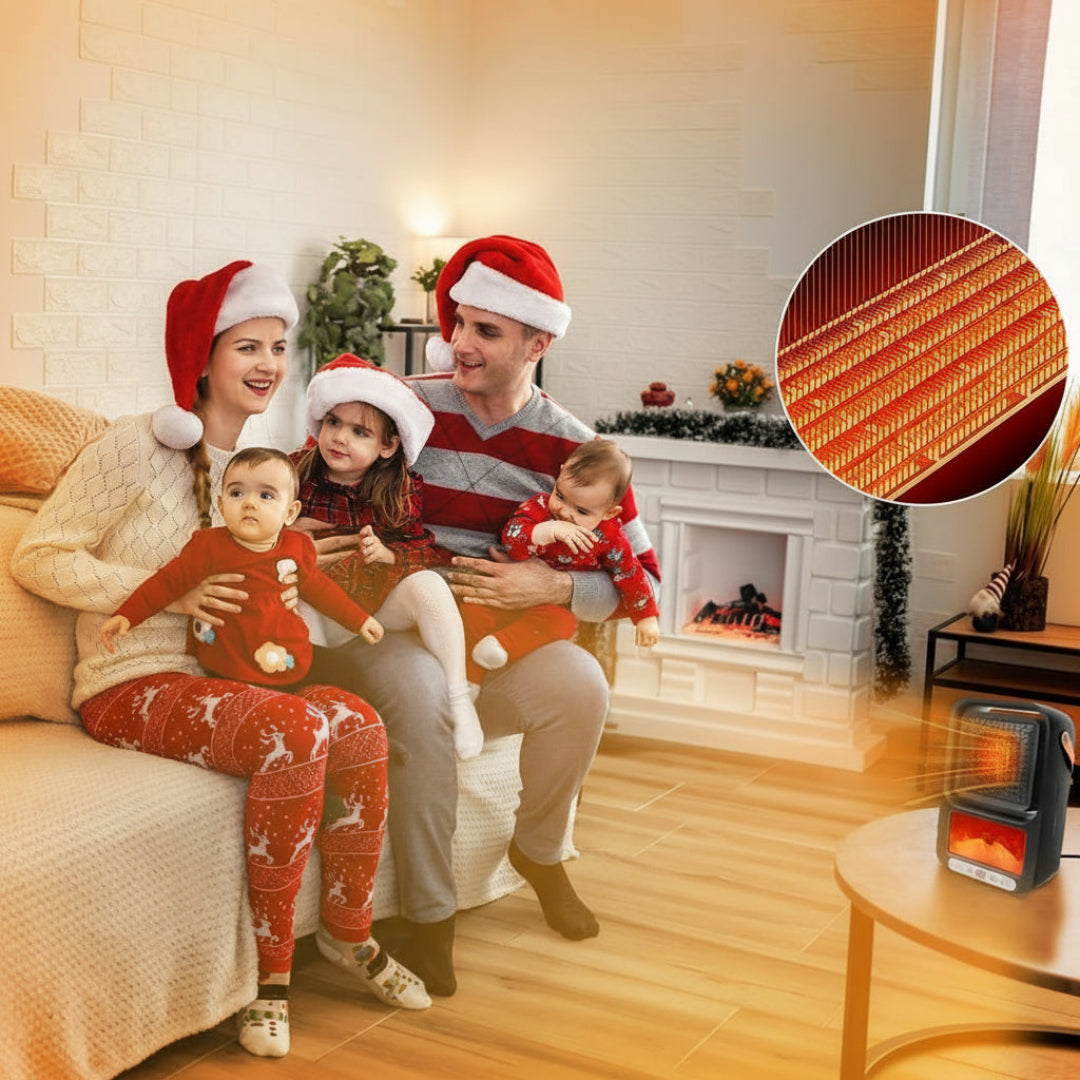 Mini Aquecedor Elétrico Portátil com Comando – Calor Rápido e Seguro