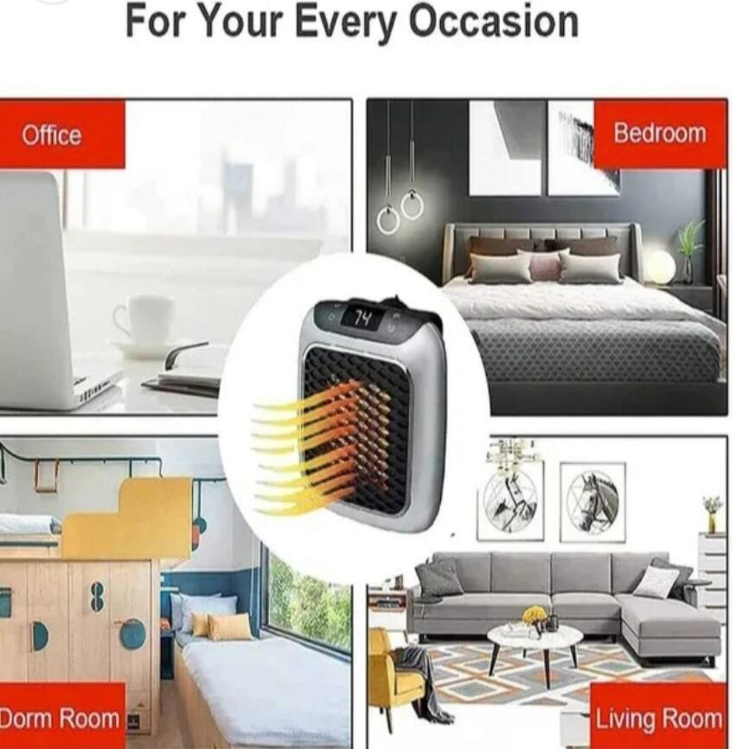 Aquecedor Portátil 800W – Calor Instantâneo e Compacto