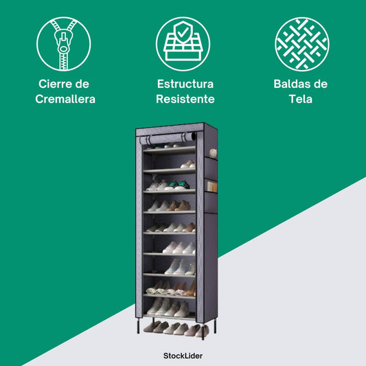 Sapateira em Tecido com Estrutura Metálica