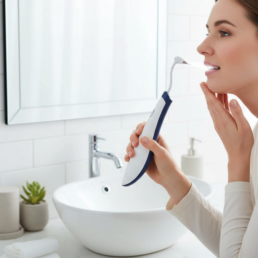 Escova Ultrasónica Dental – Limpeza Profunda e Alento Fresco em Casa